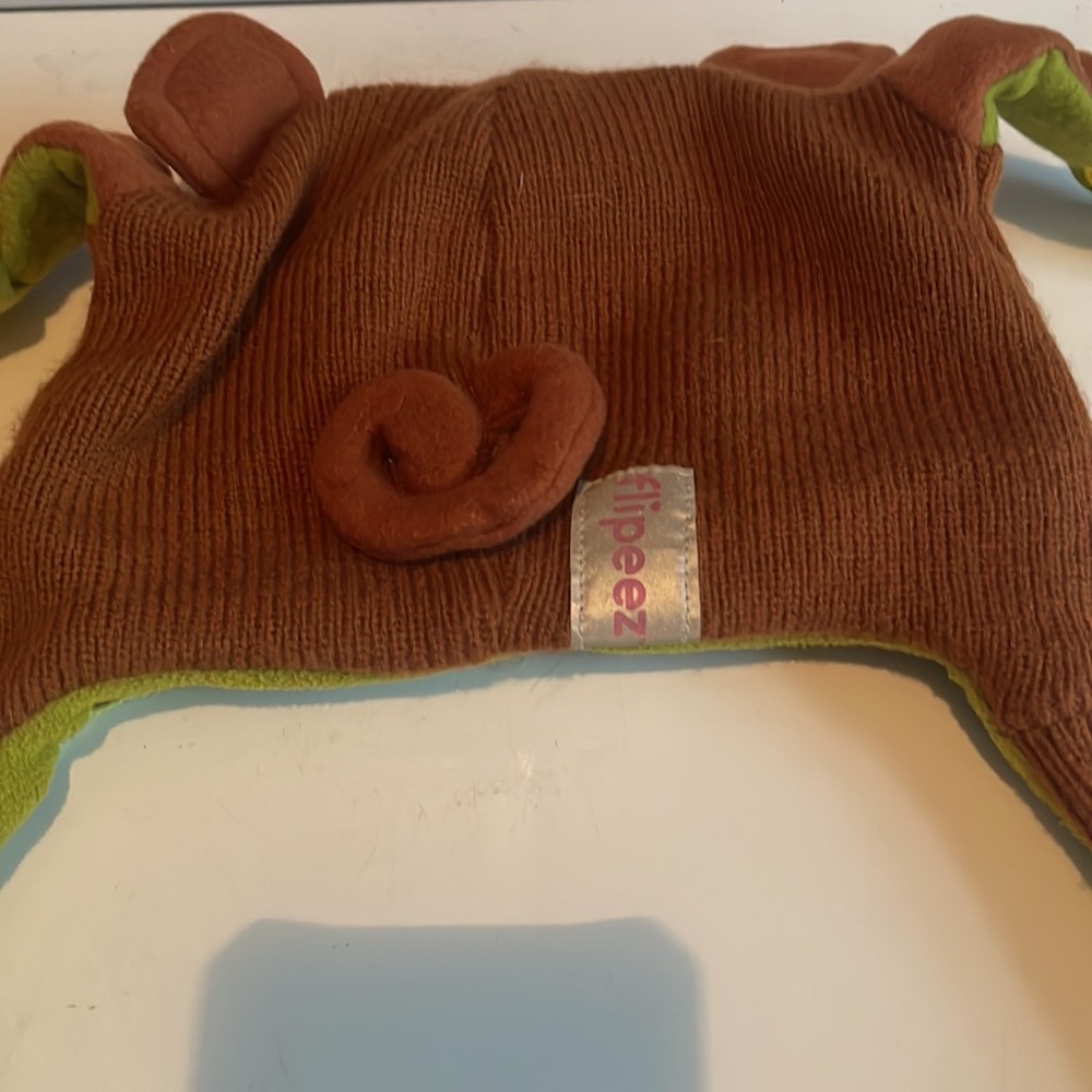Flipeez Huggie monkey fun winter hat boys girls fleece knit beanie kids - Picture 13 of 16